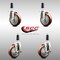Service Caster 4 Inch 316SS Maroon Poly Swivel 1 Inch Expanding Stem Caster Brake SCC, 2PK SCC-SS316EX20S414-PPUB-MRN-2-TLB-2-1 - alternate 2